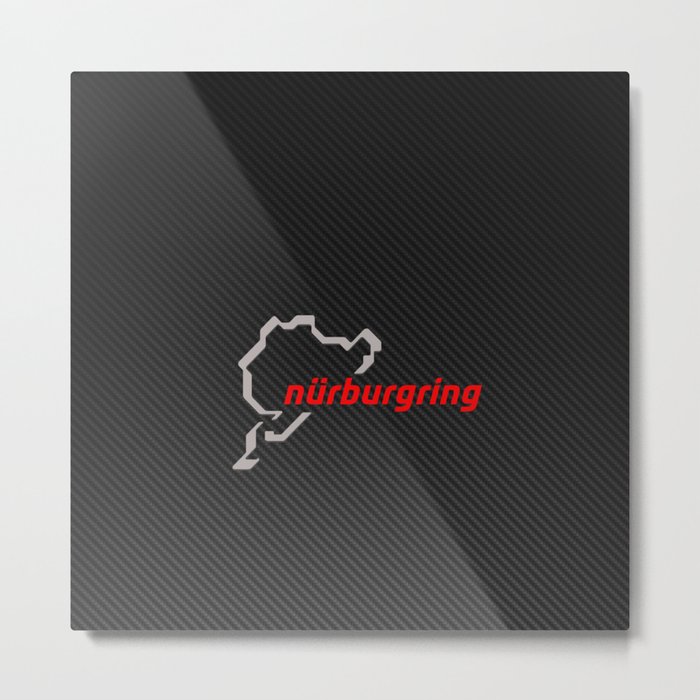 Nürburgring Carbon Metal Print