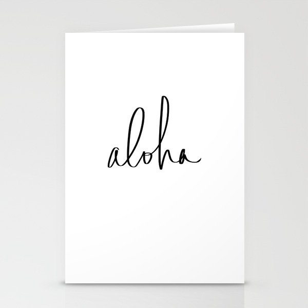 Aloha Hawaii Typography Stationery Cards