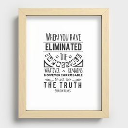 the truth -sherlock Recessed Framed Print