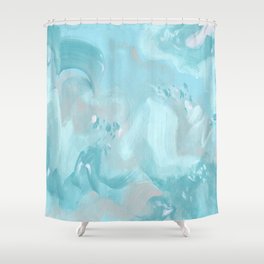 Abstract turquoise carnival Shower Curtain