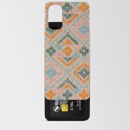 kilim pink orange blue and green Android Card Case