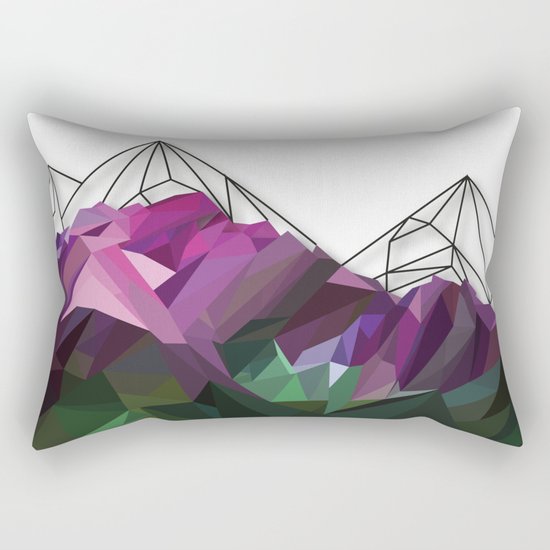 Crystal Mountains Rectangular Pillow