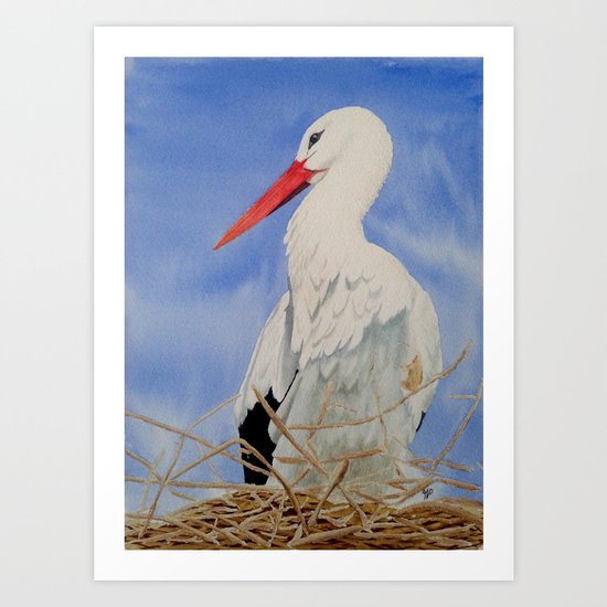 Stork Art Print