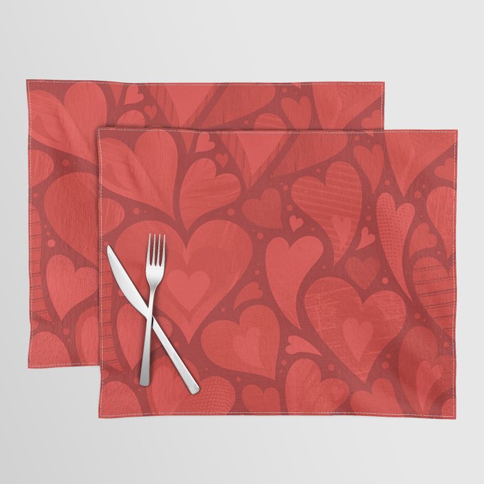 Hearts - Textured Placemat