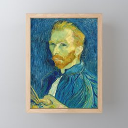 Self-Portrait, 1889 by Vincent van Gogh Framed Mini Art Print