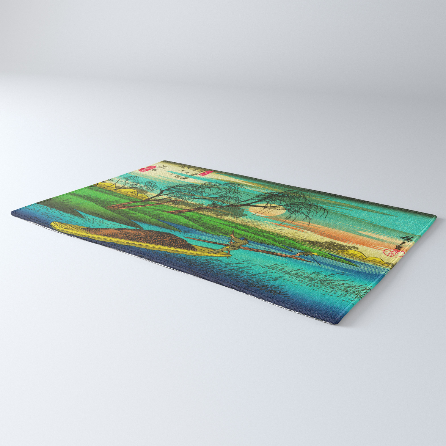 Seba Ohta River Japan Ukiyo E Art Rug By Yesteryears Society6