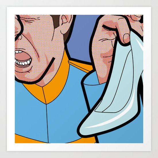 The Secret Life of Heroes - Charming Slipper Art Print