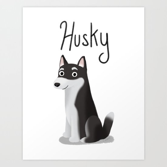 Husky - Cute Dog Series Art Print