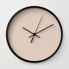 Diaphanous Light Tan Neutral Pastel Solid Color Pairs To Sherwin Williams Malted Milk SW 6057 Wall Clock