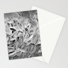 Psychedelic Abstraction In Black And White Stationery Card