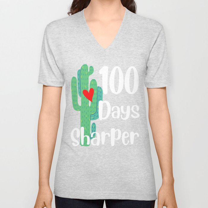 100 Days Sharper Cactus V Neck T Shirt