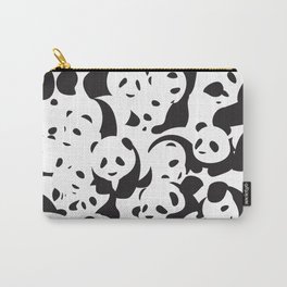 Panda Panda Carry-All Pouch | Cubs, China, White, Black And White, Digital, Pattern, Vector, Fluffy, Zoo, Graphicdesign 