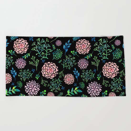FLORAL PATTERN 3 Beach Towel