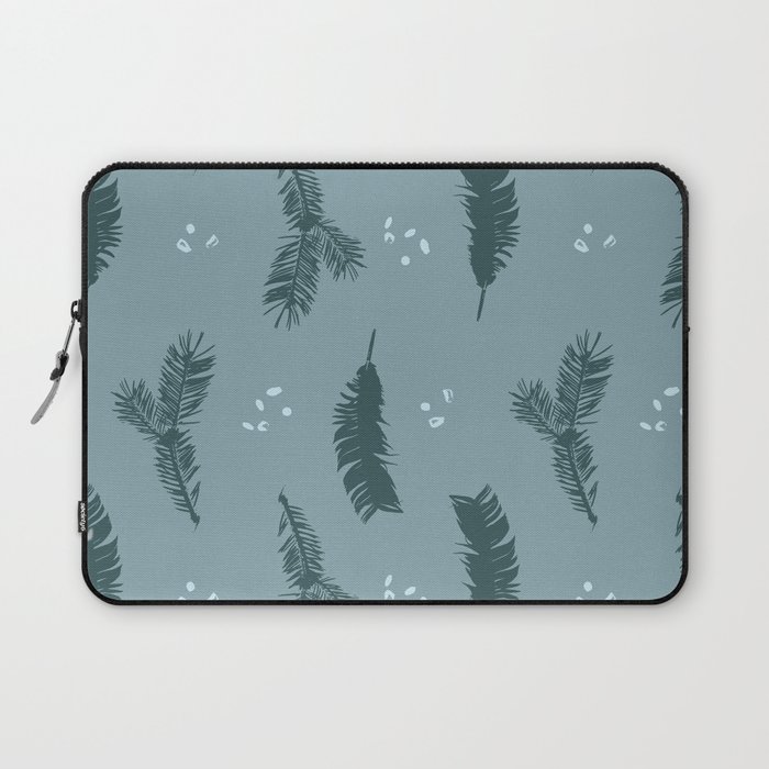 Pine and Feathers - Repeat Pattern Laptop Sleeve