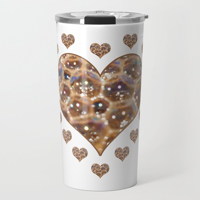Coffee Heart Bubbles Travel Mug