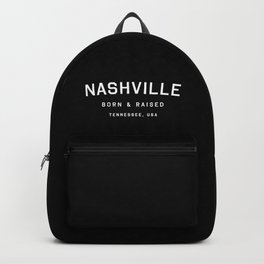 Nashville - TN, USA (Black Arc) Backpack | Usa, Minimal, Digital, Monochrome, Classy, Typography, Designer, Clean, Graphicdesign, Tennessee 