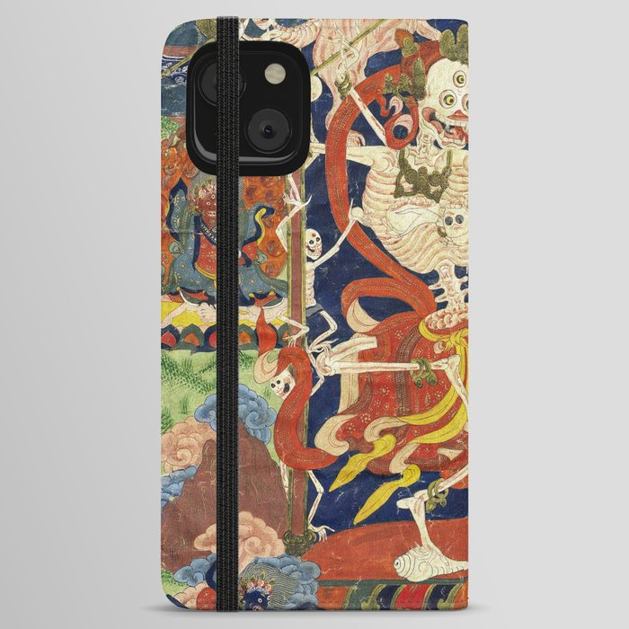 Buddhist Thangka Painting Citipati iPhone Wallet Case