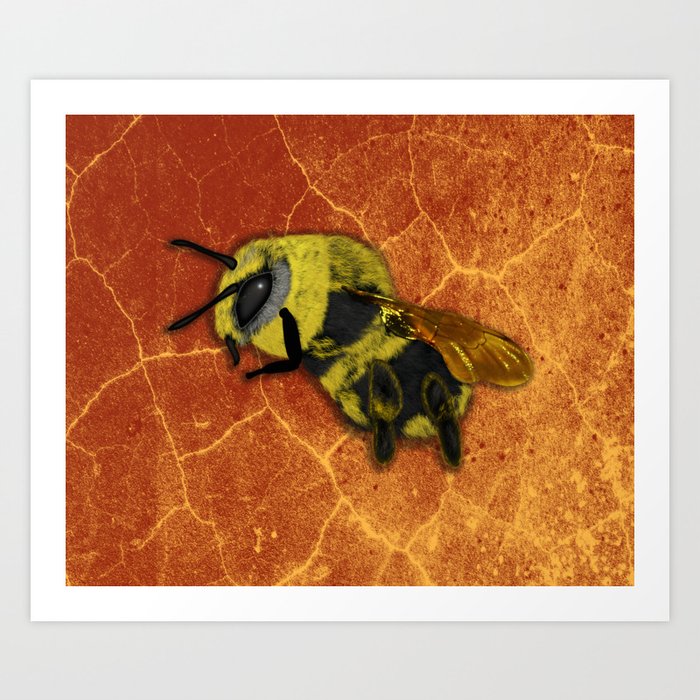 bumble bee on lava