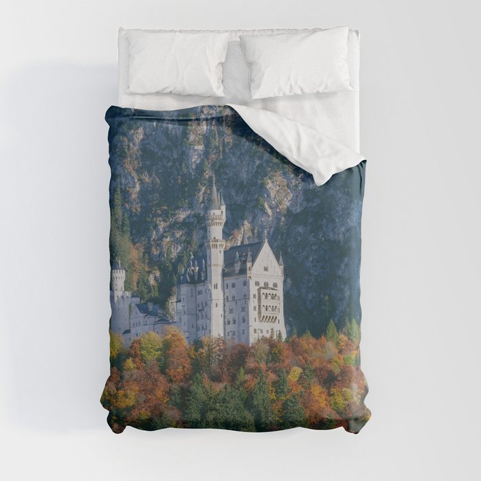 Autumn Schloss Neuschwanstein Duvet Cover