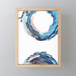 Galaxies Collide: a minimal, abstract watercolor in blues and pink by Alyssa Hamilton Art Framed Mini Art Print