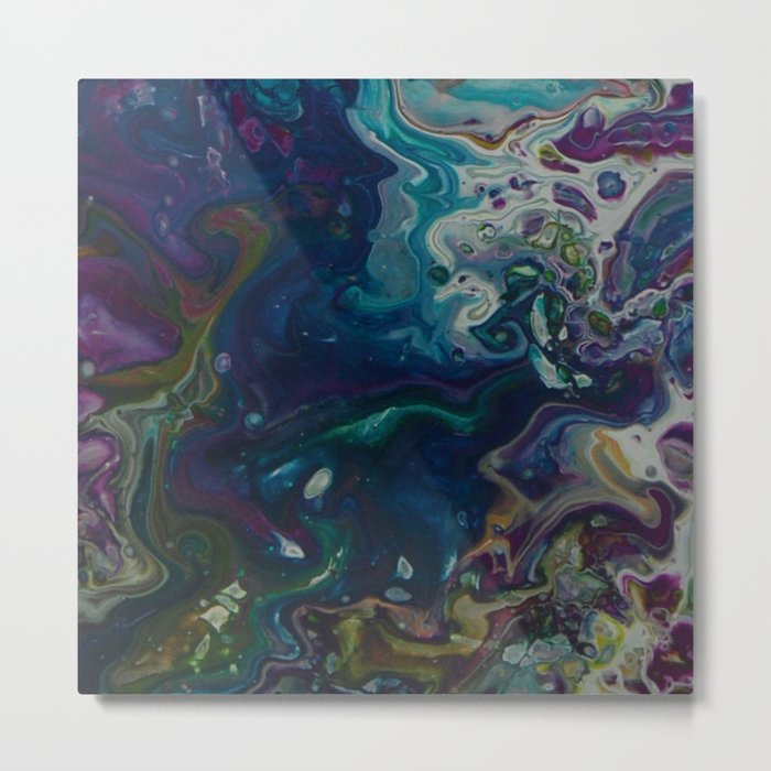 The Gem Inside Abstract Acrylic Art By Fluid Nature Metal Print