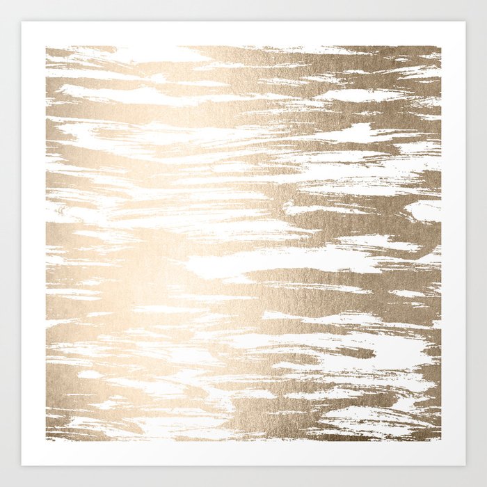 White Gold Sands Paintbrush Art Print