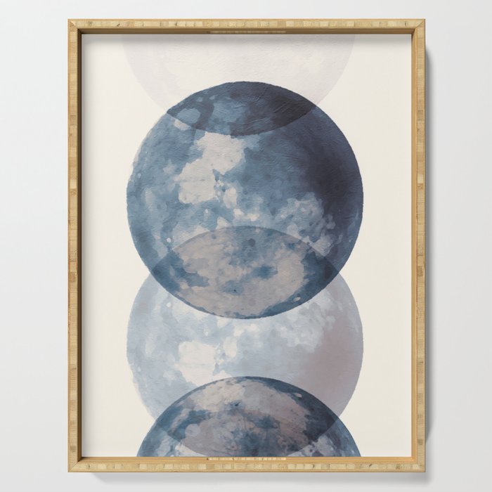 Blue Moon Phases Serving Tray