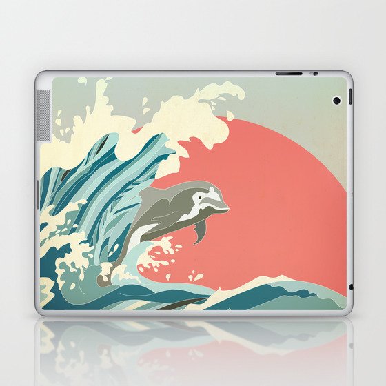 dolphin happiness Laptop & iPad Skin