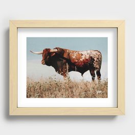Longhorn Bull Recessed Framed Print
