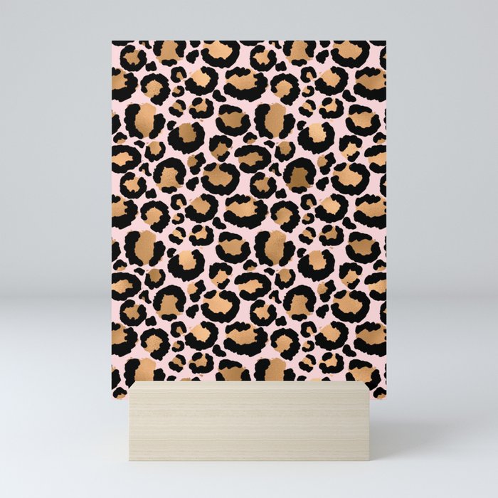 Animal print - pink copper Mini Art Print