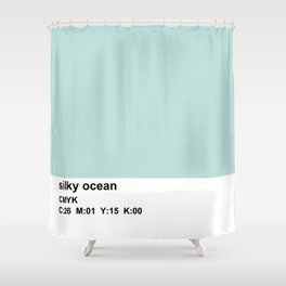 pantone colorblock cmyk blue Shower Curtain