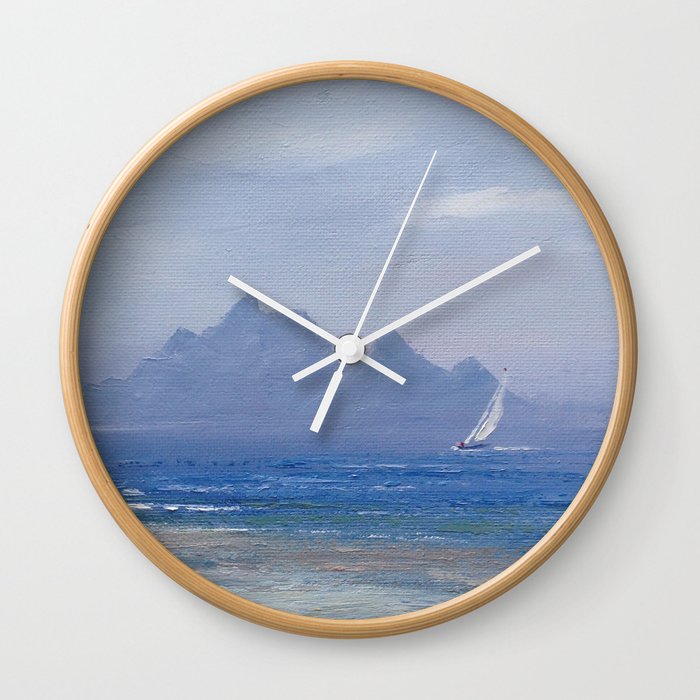 Sailing off the Skelligs Wall Clock