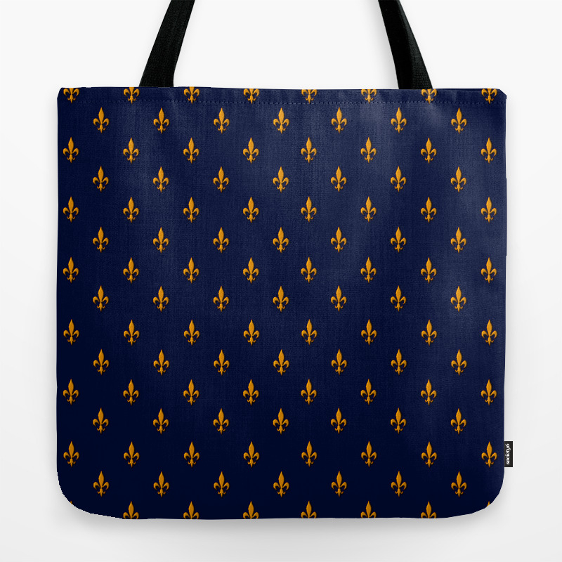 blue and gold bag