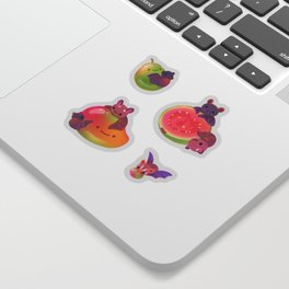  Fruit and bat - pastel Sticker
