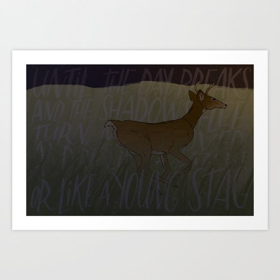 Like a Young Stag Art Print