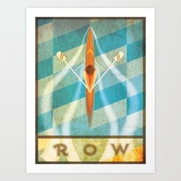 The Serenity of Rowing Art Print