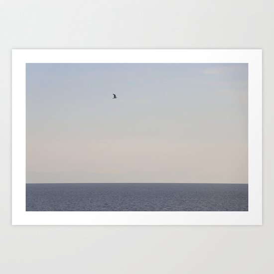 bird and sea Art Print
