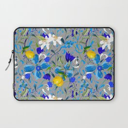 Watercolour flowers, floral ,summer pattern,lemons,citrus  Laptop Sleeve