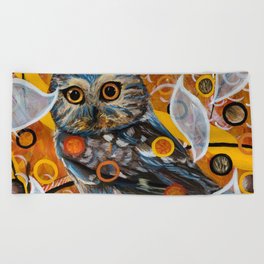 Owl Eyes Beach Towel
