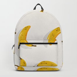 Banana Pattern – White Backpack