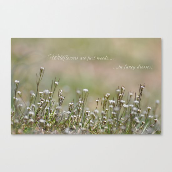 Wild Flowers are Just Weeds in Fancy Dresses Canvas Print