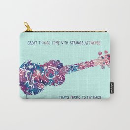 Ukulele Strings Attached Carry-All Pouch