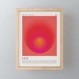Leo Astrology Zodiac Aura Gradient Art Print Framed Mini Art Print