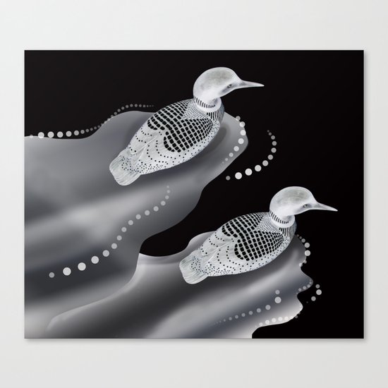 Black River Ducks Canvas Print