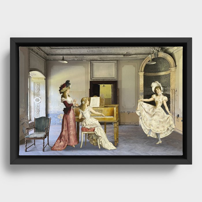 Dancing Girl Framed Canvas