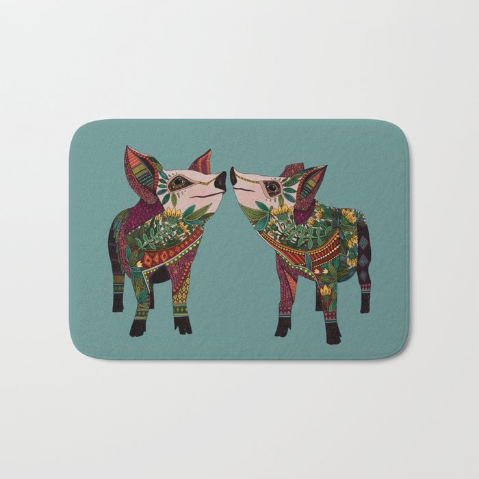 pig love jade Bath Mat