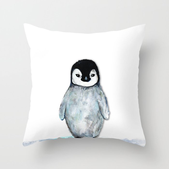 Penguin throw shop pillow
