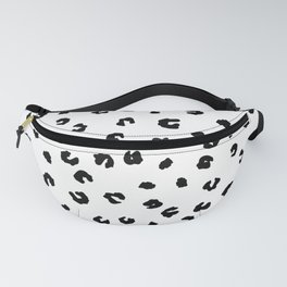 Leopard Black and White Pattern Fanny Pack