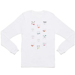Lovely Cats | Pattern Art Long Sleeve T-shirt