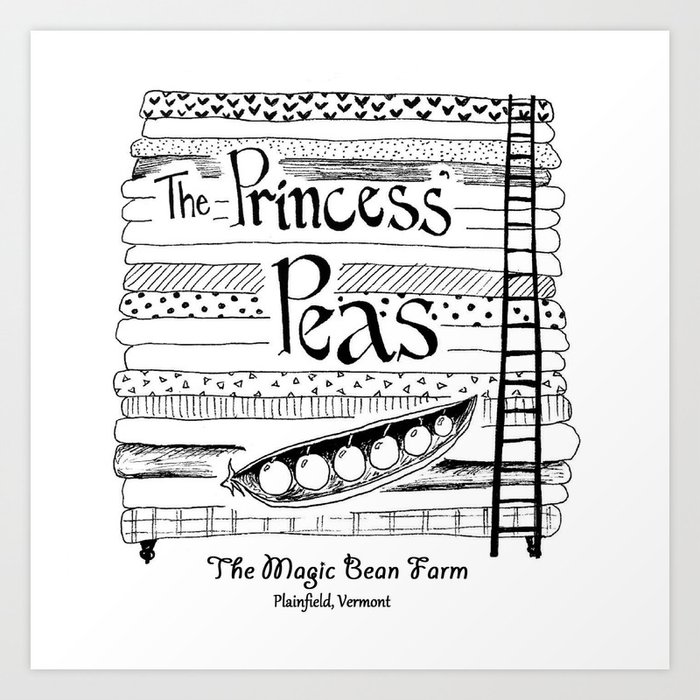 The Princess' Peas Art Print
